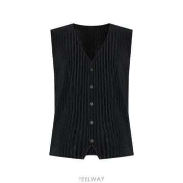 26SS 옴므 플리세 이세이 미야케 니트 베스트 HP67JE511 15 BLACK