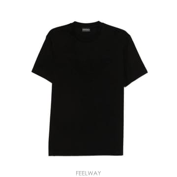 26SS 엠포리오 아르마니 반팔 티셔츠 EM004593 AF10762FC301 BLACK