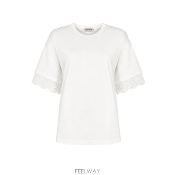 Alberta Ferretti 26SS �˺���Ÿ �䷹Ƽ ȭ��Ʈ Broderie Anglaise Sleeve T ���� U0750169500026SS �˺���Ÿ �䷹Ƽ ȭ��Ʈ Broderie Anglaise Sleeve T