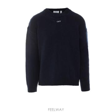 26FW 오프화이트 스웨터 OMHE212F26KNI001 411 Blue