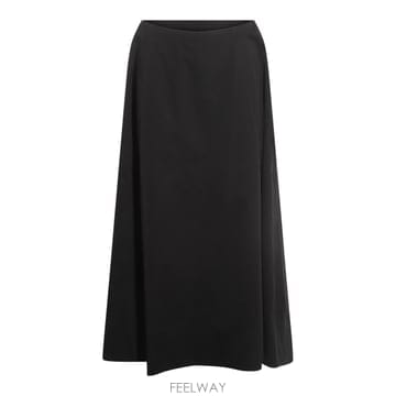 발렌시아가 블랙 코튼 미디 스커트 814357TBP011000 B0561564341