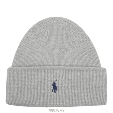 26FW 폴로 랄프로렌 포니 로고 자수 비니 455954355017 GREY HEATHER