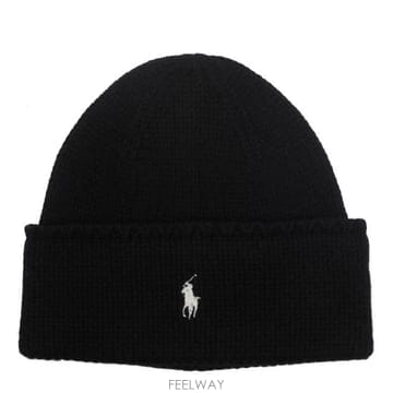 26FW 폴로 랄프로렌 포니 로고 자수 비니 455954355007 BLACK DUST