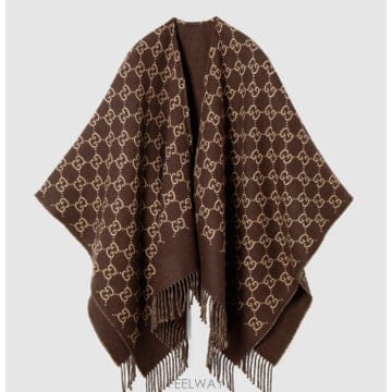 구찌 Jacquard 울 cape 8178313G2002579 TP573531345
