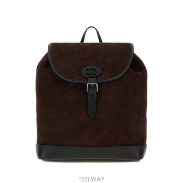 발렌티노 스몰 백팩 다크 브라운 스웨이드