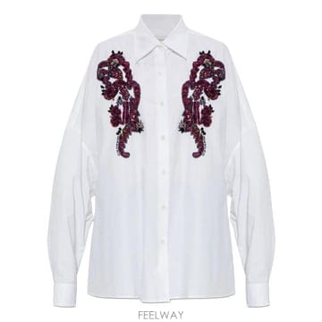 Dries Van Noten 26FW �帮�� �� ��ư ���� 01307144433 001 WHITE26FW �帮�� �� ��ư ���� 01307144433 001 WHITE