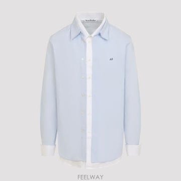 26FW 아크네 스튜디오 긴팔 셔츠 BB0708 AF2 BLUE WHITE