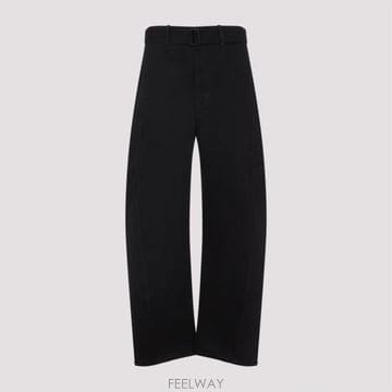 26FW 르메르 트위스트 벨티드 팬츠 PA326 LD1055 BK999 BLACK