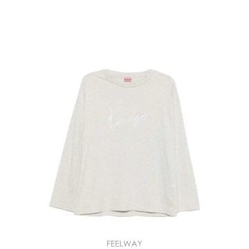 26FW 겐조 긴팔 티셔츠 FG62TL3574SG 93 GRIS CLAIR