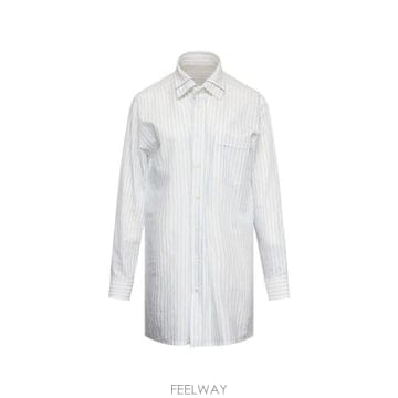 MM6 26FW MM6 �������������� ����콺 ���� S52DT0066M36012 001F WHITE BLUE26FW MM6 �������������� ����콺 ���� S52DT0066M36012 