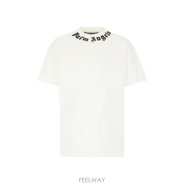Palm Angels 26FW �ʾ����� ���� Ƽ���� PAMAA001JR001 0310 OFF WHITE BLACK26FW �ʾ����� ���� Ƽ���� PAMAA001JR001 0310 OFF WHITE