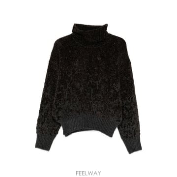 알리지 셔닐 터틀넥 스웨터 266451A6051CACAO B0712259093
