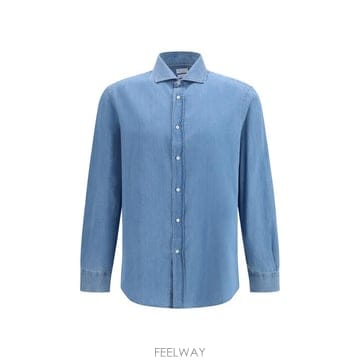 26SS 브루넬로 쿠치넬리 긴팔 셔츠 MR6830627 C008 LIGHT BLUE