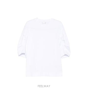 Dries Van Noten 26SS �帮�� �� ��ư ���� Ƽ���� 011107 3603001 White26SS �帮�� �� ��ư ���� Ƽ���� 011107 3603001 White