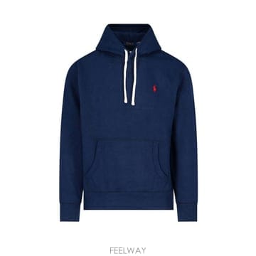 26FW 폴로 랄프로렌 포니로고 자수 후드 티셔츠 710 766778 007 Blue