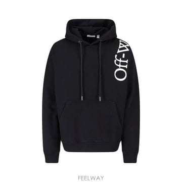 26FW 오프화이트 후드 티셔츠 44MBB085F26F00O001 BLACK