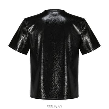 26 F/W 쿠레주 SS 티셔츠 COURREGES 비닐 블랙 326C B0732256246