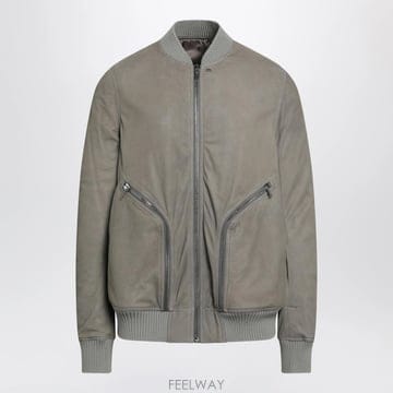 26 F/W 릭오웬스 펄 그레이 HEIZER 플라이트 자켓 인 레더  B0052259382