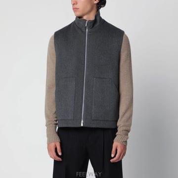 26 F/W 라르디니 그레이 집업 베스트 인 울 & 캐시미어 ACSP B0052259401