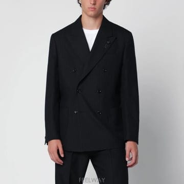 26 F/W 라르디니 블루 더블브레스티드 자켓 인 울 WITH 핀스트 B0052259406