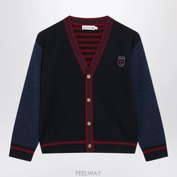 26 F/W 봉쁘앙 NAVYBURGUNDY 울 가디건 (KIDS )  B0052259435