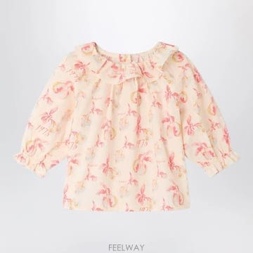 26 F/W 봉쁘앙 ECRU DOLCI 블라우스 WITH 체리 프린트 B0052259443