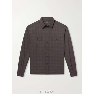 돌체 앤 가바나 SARTORIALE 체크 울블렌드 셔츠 G5PE5T B0082260245