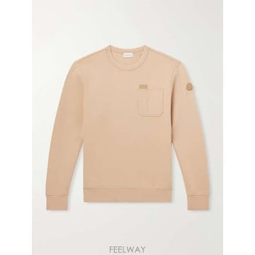몽클레어 LOGOAPPLIQUE 레더 코튼블렌드 저지 맨투맨 L20 B0082260279