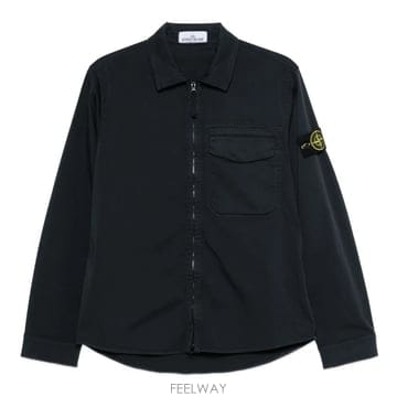 26SS 스톤아일랜드 코튼 새틴 남성 집업 셔츠 자켓 L1S15 1200015 S0012 V0020