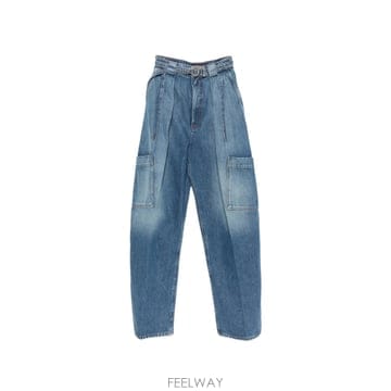 스포트막스 오버사이즈 데님 카고 팬츠