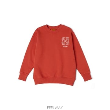 24 F/W 오프화이트 애로우 스티치 크루넥 (KIDS 상품) OBB B0041401869