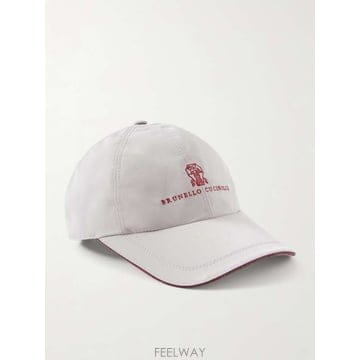 브루넬로 쿠치넬리 로고-엠브로이드 쉘 캡 MM4799859 B0082121959