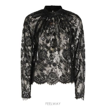 셀프 포트레이트 블랙 레이스 탑 PF26032TABBLACK B0482068456