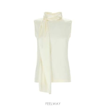 보테가 베네타 탑 스카프 실크 화이트 871259V6KR0 9000 B0442010943