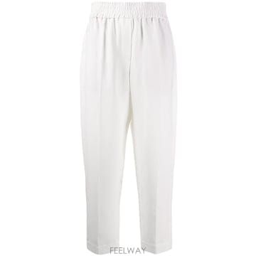 26SS 브루넬로 쿠치넬리 Baggy Pull 업 trousers in viscose 앤 linen Flui