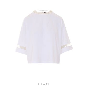 26SS 파비아나 필리피 화이트 T 셔츠 JED266F157L90521 TP570803300