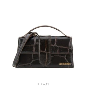 26SS 자크뮈스 Embossed crocodile effect 레더  Adjustable 숄더 strap