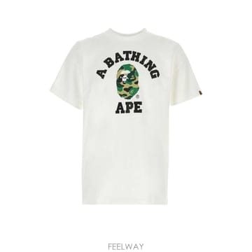 베이프 ABC 카모 칼리지 티셔츠 M 001TEM301004M WH B0442088737