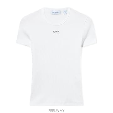 26SS Off 화이트 Off 스템프 Rib 베이직 Tee 2AA065C99JER005W102 TP57039