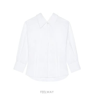 Givenchy 화이트 poplin 셔츠 BW61JH1634100 TP570395554