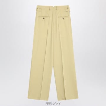 25FW 아미 와이드 lime coloured 울 trousers FTR812WV0067399 TP57547