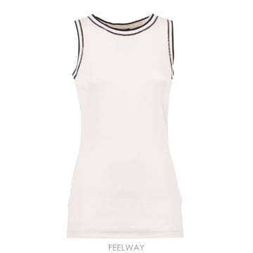 Fabiana Filippi 26SS �ĺ�Ƴ� �ʸ��� RIBBED ��ũ ž WITH CONTRAST ��Ʈ TRIM JED276F602M226SS �ĺ�Ƴ� �ʸ��� RIBBED ��ũ ž WITH CONTRAST ��Ʈ