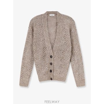 브루넬로 쿠치넬리 모헤어 블렌드 가디건 WITH 아이코닉 다즐링 모 B0652188443