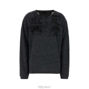 26FW 메종마르지엘라 롱 sleeve 코튼 T 셔츠 in 다크 grey S51GC0556M20162860M