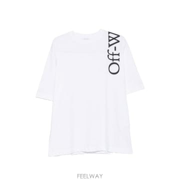 오프화이트 버티컬 BOOKISH 스케이트 코튼 티셔츠 OMAA120 B0712188311