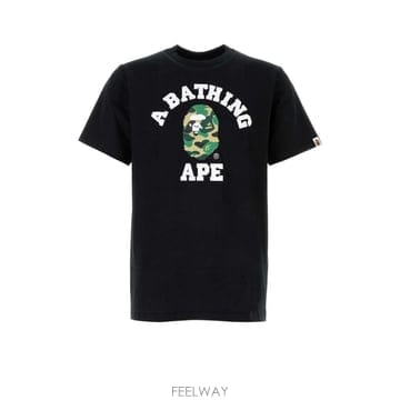 베이프 ABC 카모 칼리지 티셔츠 M 001TEM301004M BK B0442088735