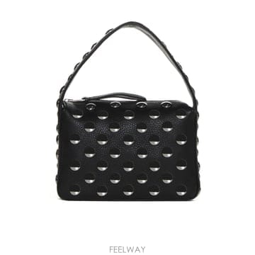 26SS Khaite Elena 스몰 Studded 레더 핸드백 H2032895200 TP577187376