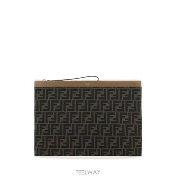 Fendi JACQUARD FABRIC 라지 FLAT FF 파우치 7N0135AFBVF1HRM TP57211