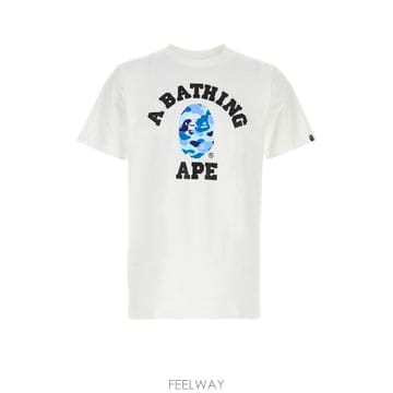 베이프 ABC 카모 칼리지 티셔츠 M 001TEM301004M WH B0442088736