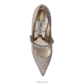 Jimmy Choo 25FW ������ CRYSTAL EMBELLISHED BING 65 PUMPS IN GLITTER FABRIC25FW ������ CRYSTAL EMBELLISHED BING 65 PUMPS IN GLITT